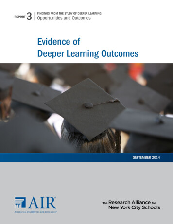 Evidence Of Deeper Learning Outcomes - ERIC