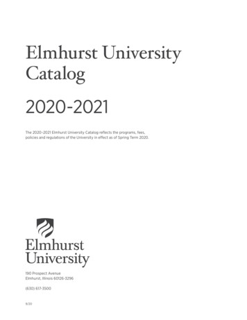 Elmhurst University Catalog