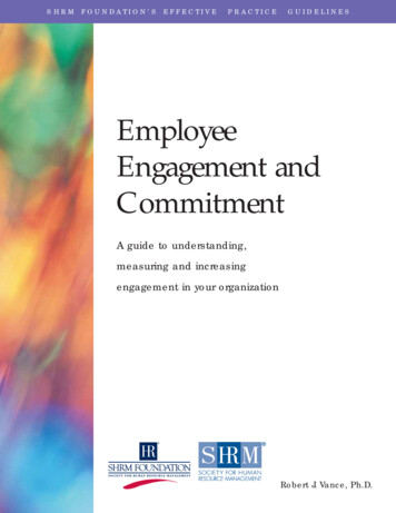 Employee Engagement And Commitment - SHRM