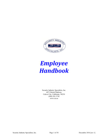 Employee Handbook 12212016 - SIS
