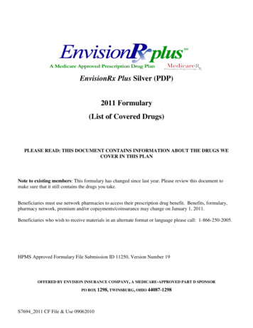 EnvisionRx Plus Silver (PDP) 2011 Formulary (List Of .