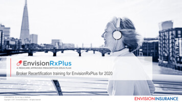 Broker Recertification Training For EnvisionRxPlus For 2020