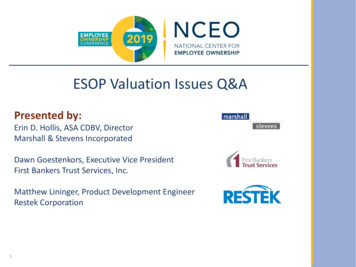 ESOP Valuation Issues - TI-TRUST