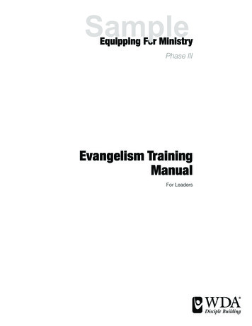 Evangelism Training Manual - Disciple-building