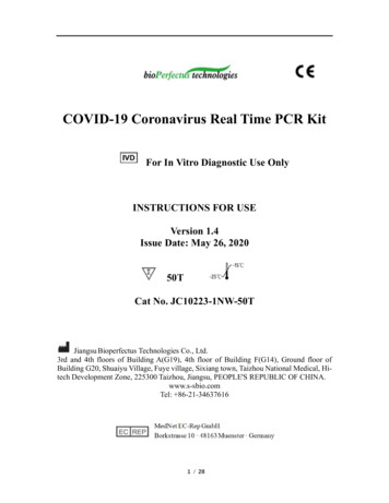 COVID-19 Coronavirus Real Time PCR Kit - WHO