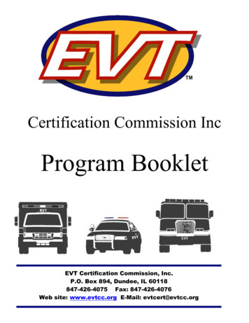Certification Commission Inc - Evtcc 