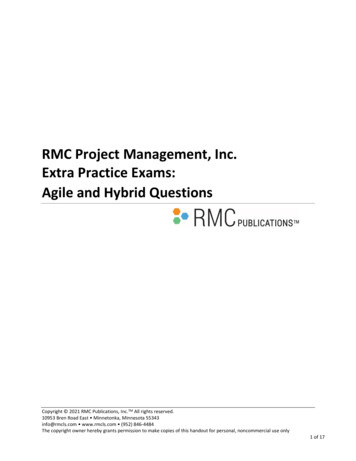 RMC Project Management, Inc. Extra Practice Exams: Agile .