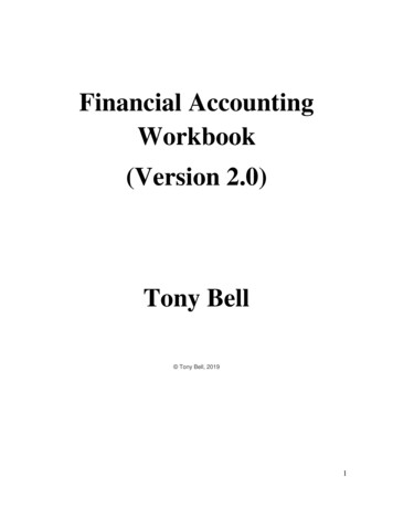 Financial Accounting Workbook (Version 2.0) Tony Bell