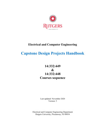 Capstone Design Projects Handbook - Rutgers University