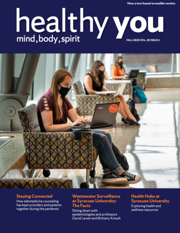 Fall 2020 Healthy You Magazine - Syracuse University