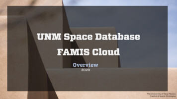 UNM Space Database FAMIS Cloud - Facilities Management