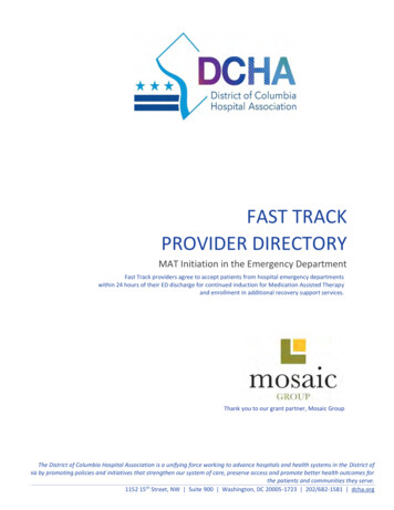 FAST TRACK PROVIDER DIRECTORY