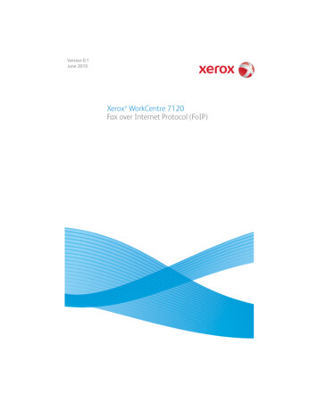 Xerox WorkCentre 7120 Fax Over Internet Protocol (FoIP)