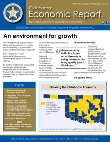 Volume 8, Issue 2 February 2018 Oklahoma Economic Report