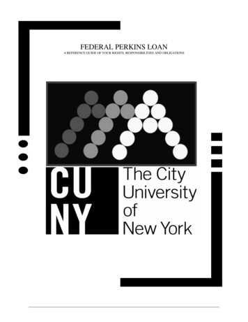 FEDERAL PERKINS LOAN - City University Of New York