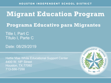 Programa Educativo Para Migrantes - Houston ISD