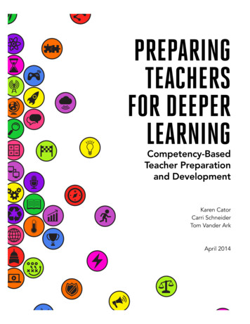 FINAL Preparing Teachers For Deeper Learning Paper