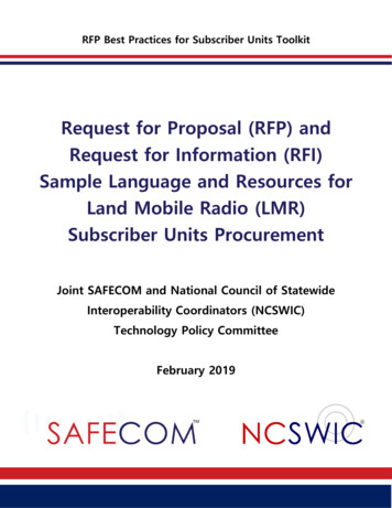 RFP And RFI Sample Language And Resources