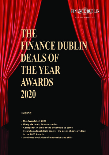 RESULTS REPORT 2020 THE FINANCE DUBLIN DEALS OF THE 