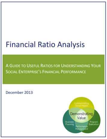FINANCIAL RATIO ANALYSIS - Demonstrating Value