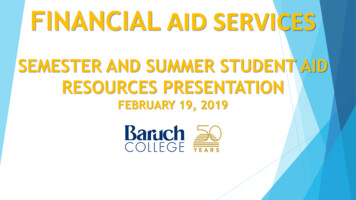 FINANCIAL AID SERVICES - City University Of New York