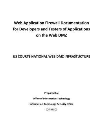 Web Application Firewall Documentation For Developers And Testers Of .