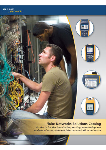 Fluke Networks Solutions Catalog
