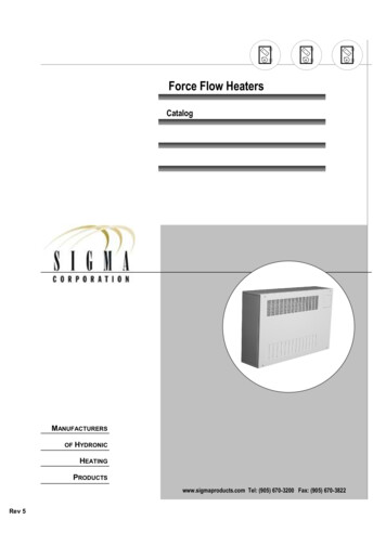 Force Flow Heaters - Sigma Products