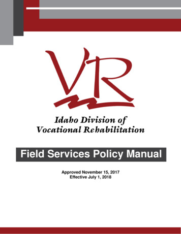 Field Services Policy Manual - Idaho