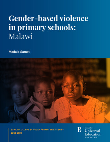 Gender-based Violence In Primary Schools