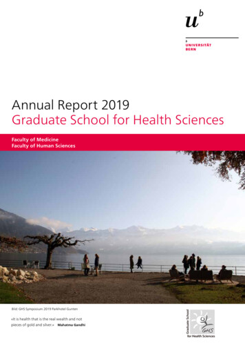 Annual Report 2019 Graduate School For Health Sciences