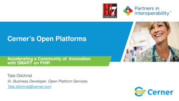 Cerner’s Open Platforms - HL7