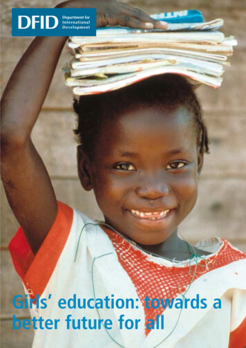 Girls’ Education: Towards A Better Future For All
