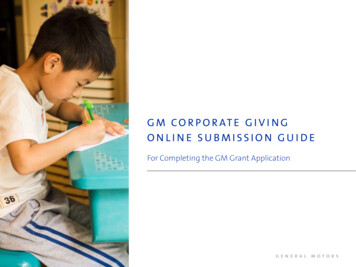 GM Corporate Giving Online Submission Guide
