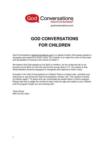 GOD CONVERSATIONS FOR CHILDREN