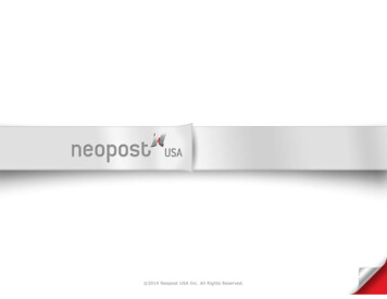 2014 Neopost USA Inc. All Rights Reserved.