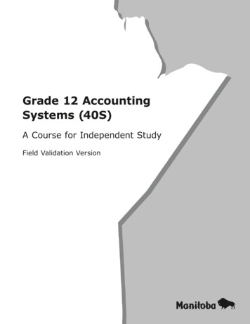 Grade 12 Accounting Systems Course Preview