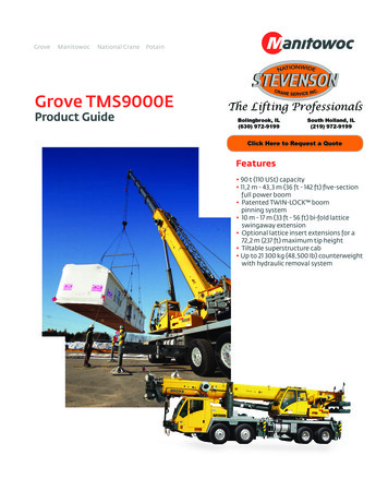 Grove TMS 9000e 90 Ton Hydraulic Truck Crane Load Chart