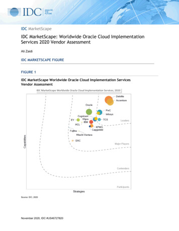 IDC MarketScape: Worldwide Oracle Cloud Implementation . - Deloitte