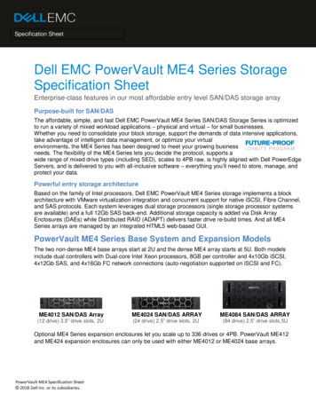 PowerVault ME4 Series SAN/DAS Storage Specification Sheet