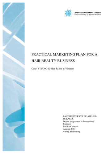 PRACTICAL MARKETING PLAN FOR A HAIR BEAUTY 