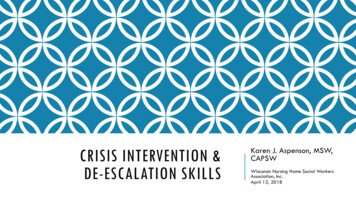 Crisis Intervention & De-escalation Skills