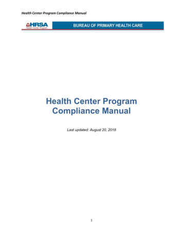 Health Center Program Compliance Manual