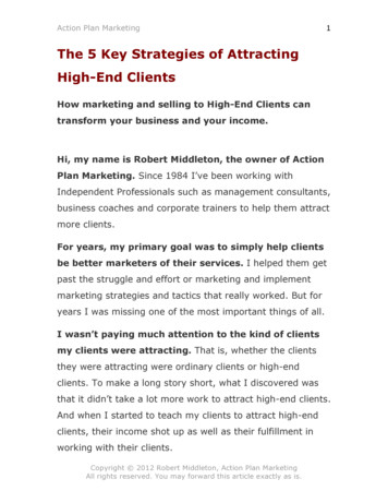 The 5 Key Strategies Of Attracting High-End . - Action Plan