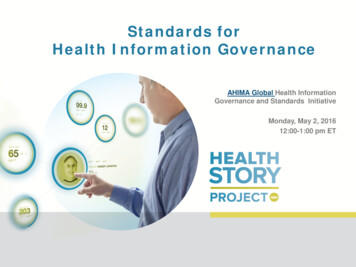 Standards For Health Information Governance