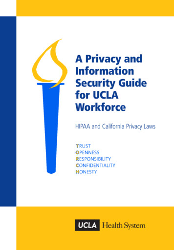 A Privacy And Information Security Guide For UCLA Workforce