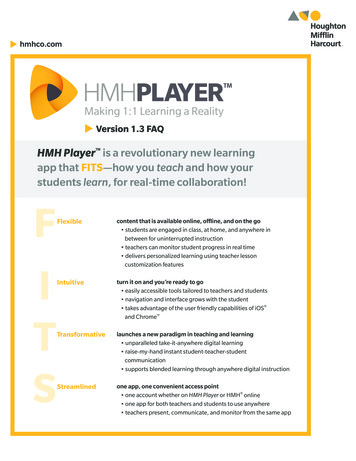 HMH Player Customer Facing FAQ - Ceres.k12.ca.us