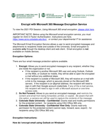 Encrypt With Microsoft 365 Message Encryption Service