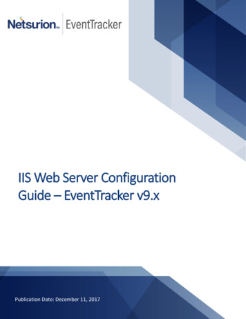 IIS Web Server Configuration Guide - EventTracker V9