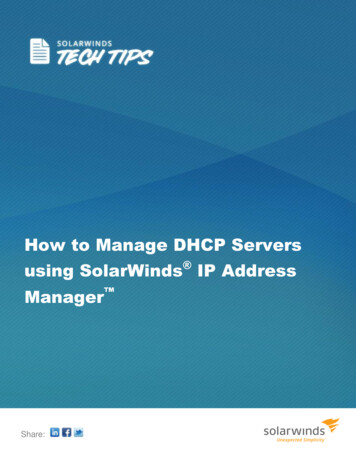 How To Manage DHCP Servers Using SolarWinds IP Address 